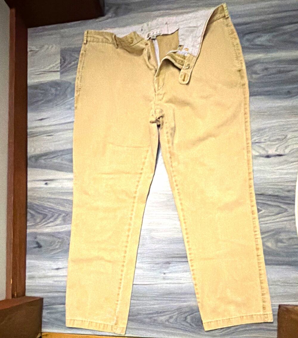 Peter Millar Men’s 38x30 Khaki Chino Pants 100% Pima Cotton Flat Front Golf